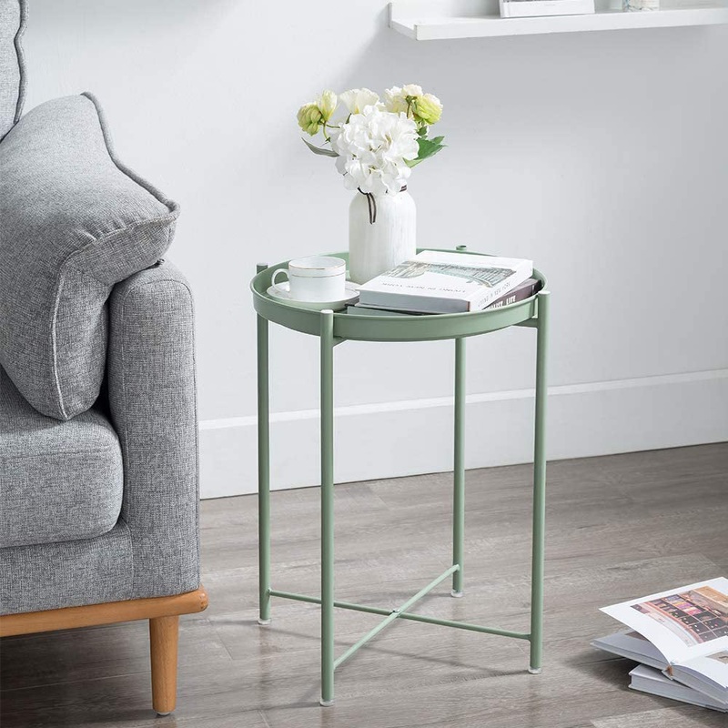 Aizaiah Iron Tray Top End Table Ivy Bronx