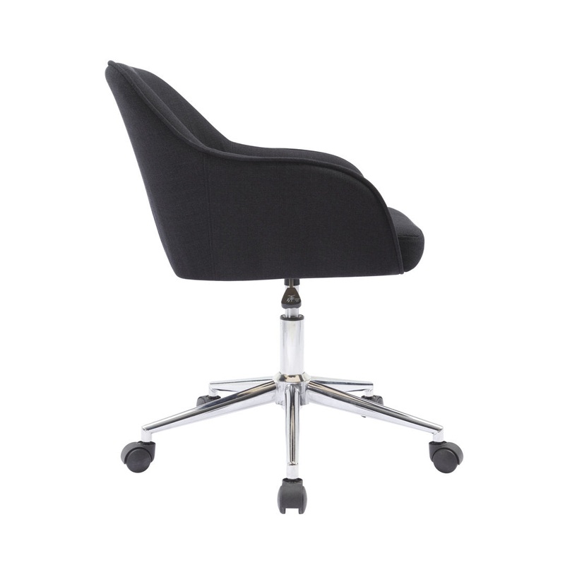 Alcaraz Fabric Office Chair with Chrome Base Mack & Milo Upholstery Color: Black