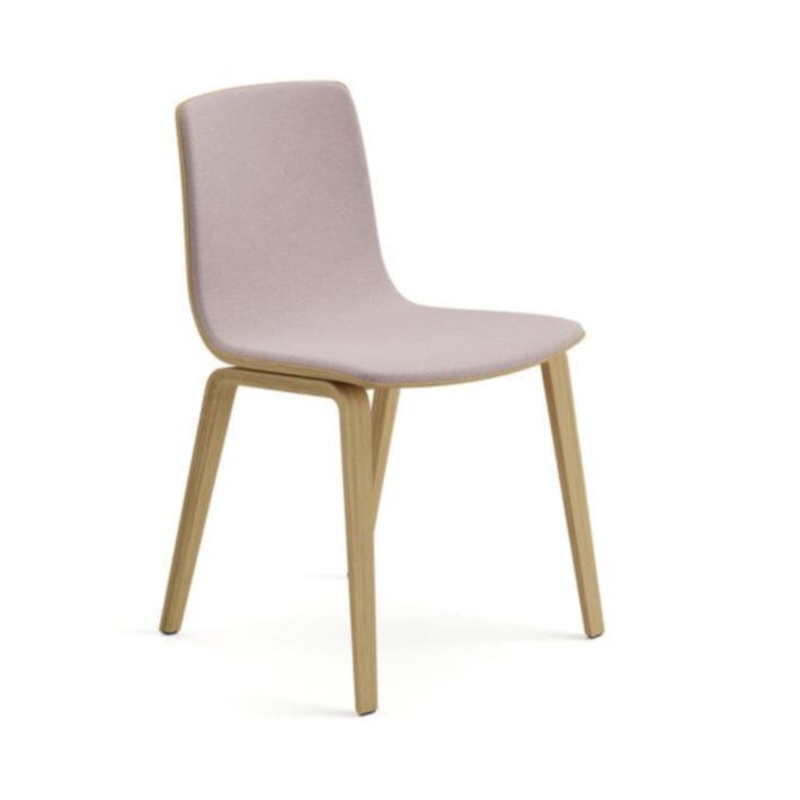 Aava 02 Wooden Chair with Front Upholstery