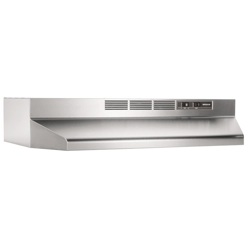 BUEZ130SS Broan 30-Inch Ductless Under-Cabinet Range Hood w/ Easy Install System, Stainless Steel