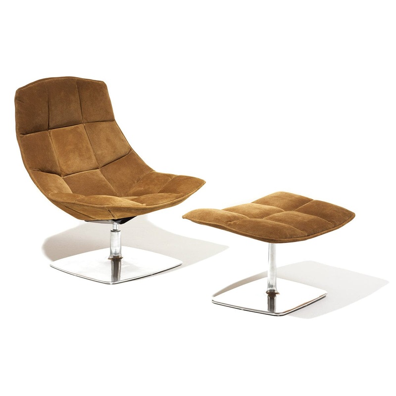 Jehs+Laub Pedestal Base Lounge & Ottoman