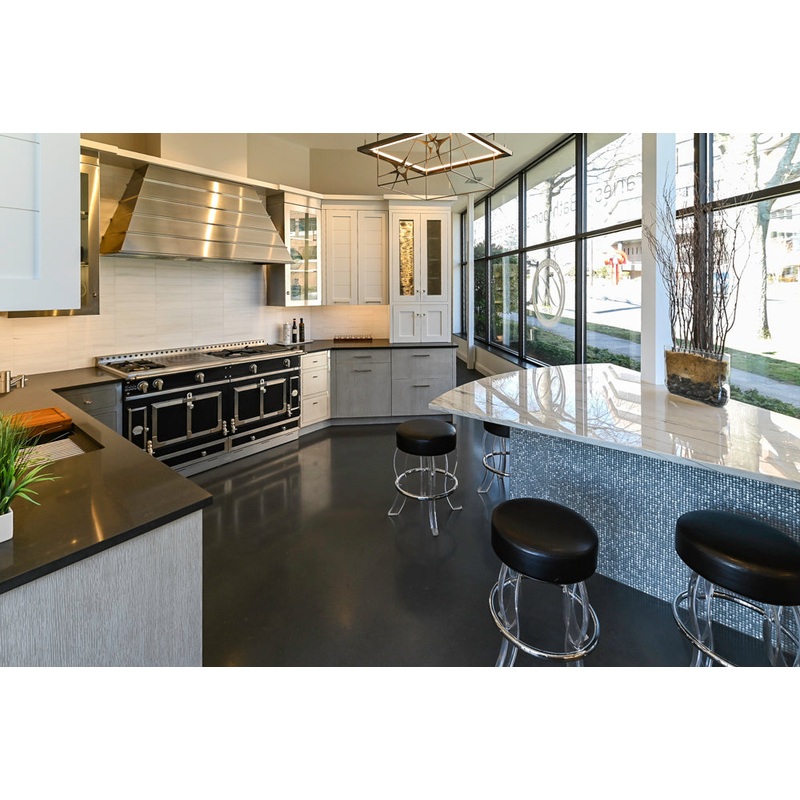 Premier Custom-Built Modern Kitchen with Island and Stone & Quartz Countertops
