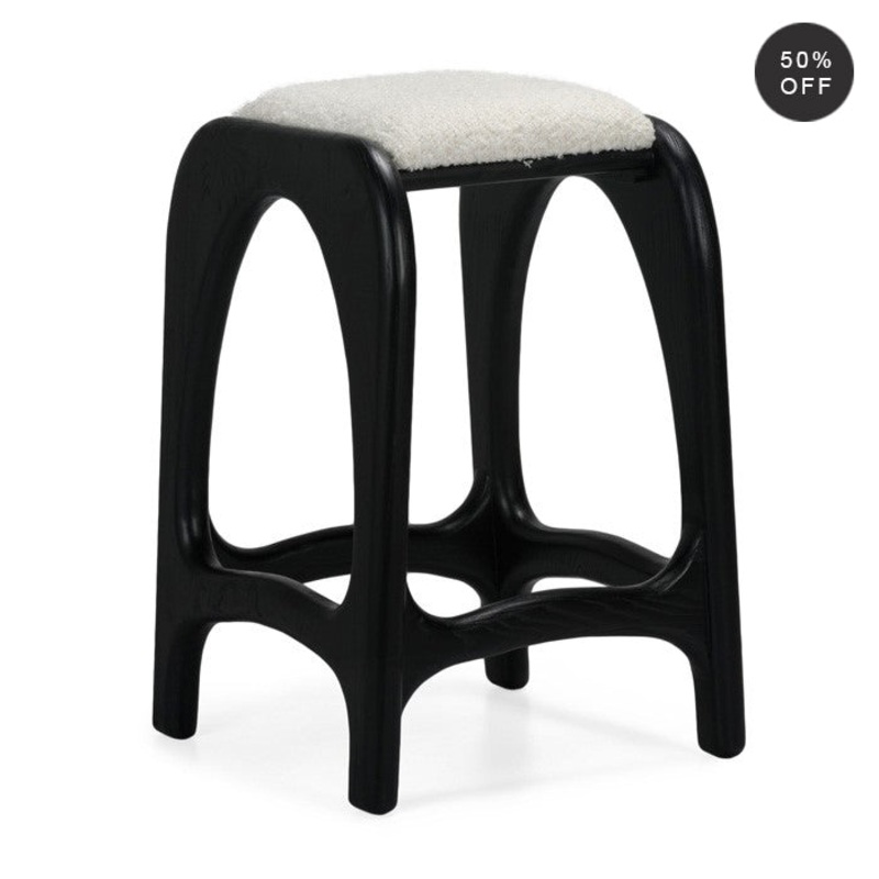 Archway Oak Bistro Stool – Charcoal