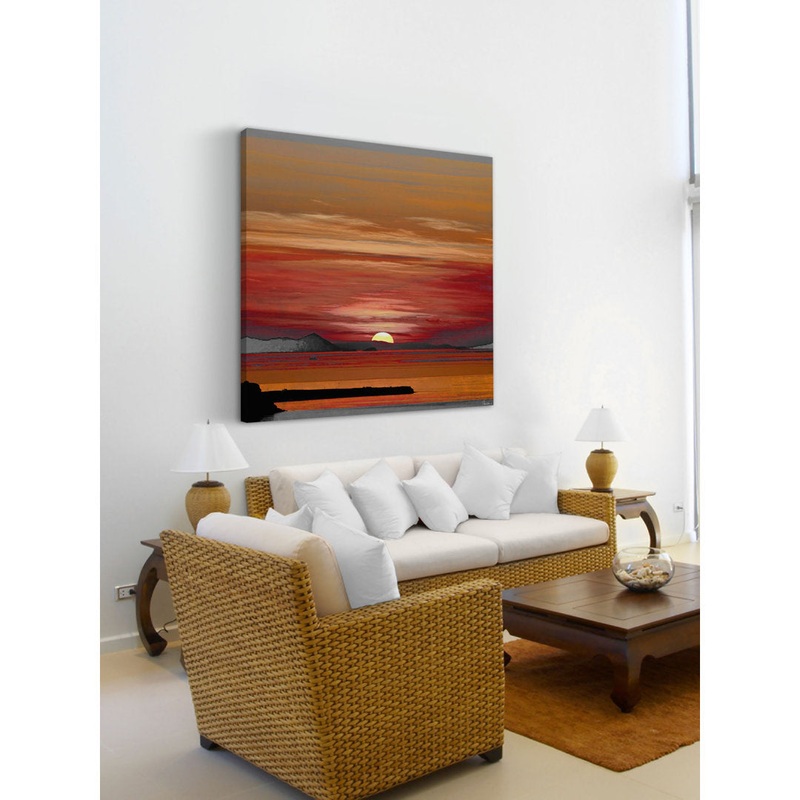 ‘Mykonos’ by Parvez Taj – Wrapped Canvas Watercolor Painting Print Union Rustic Size: 40″ H x 40″ W