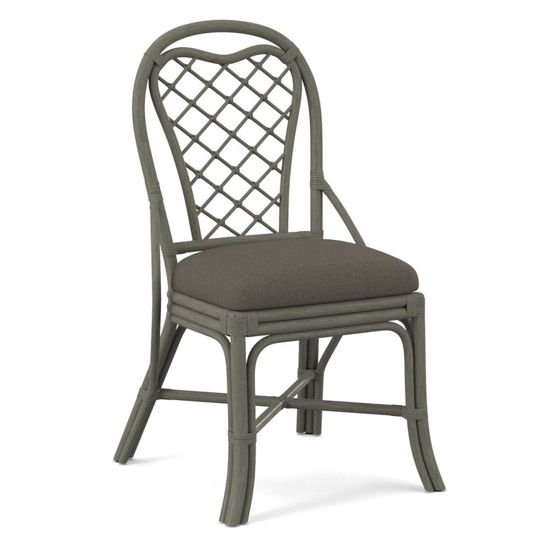 Trellis Back Side Dining Chair Braxton Culler Frame Color: Greystone, Upholstery Color: Gray Sugar Performance; 0863-84
