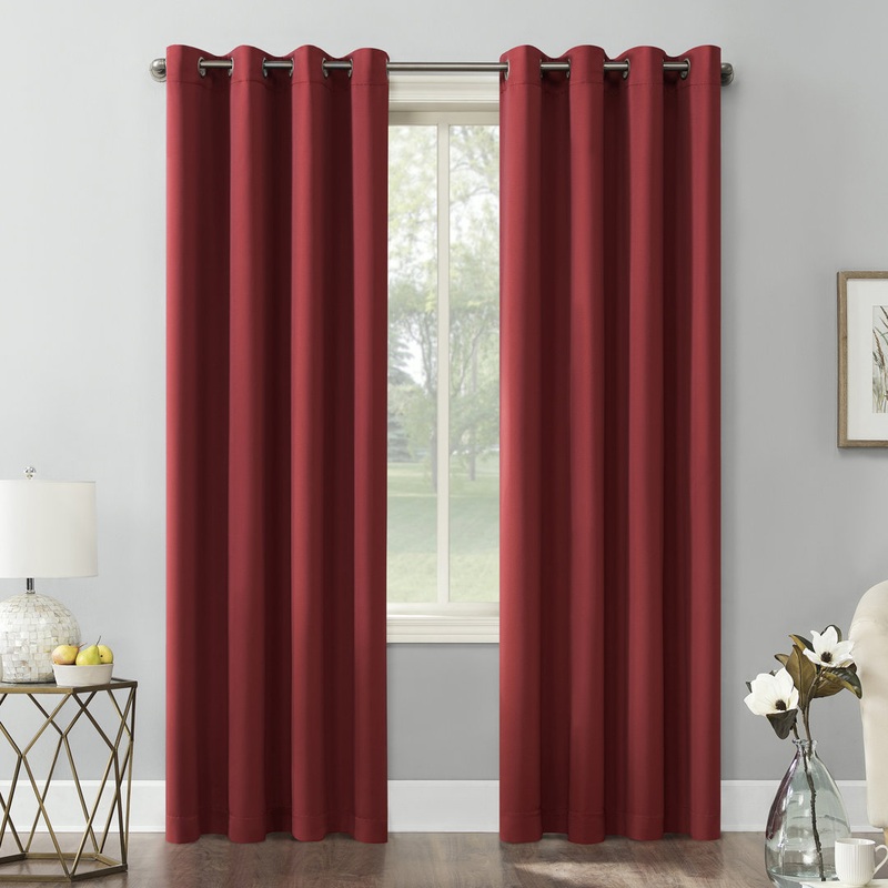 Wayfair Basics Blackout Grommet Curtain Panel Wayfair Basics Curtain Color: Red Size per Panel: 54″ W x 84″ L