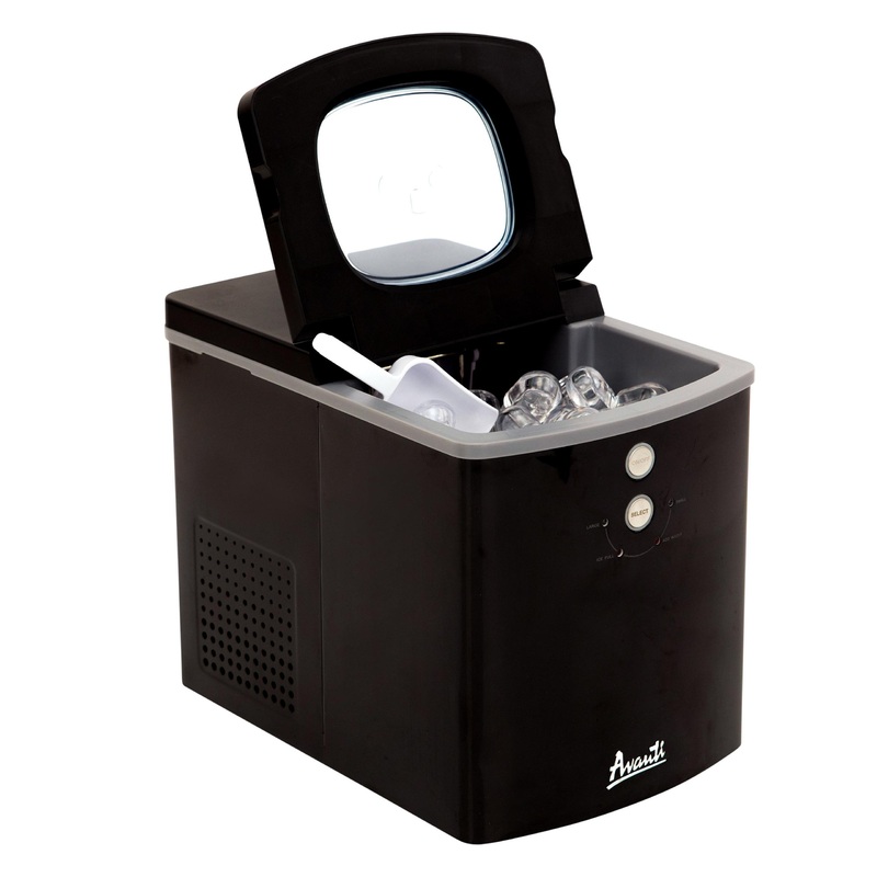Avanti Portable Countertop Ice Maker – Black Stainless Steel / 33 lbs