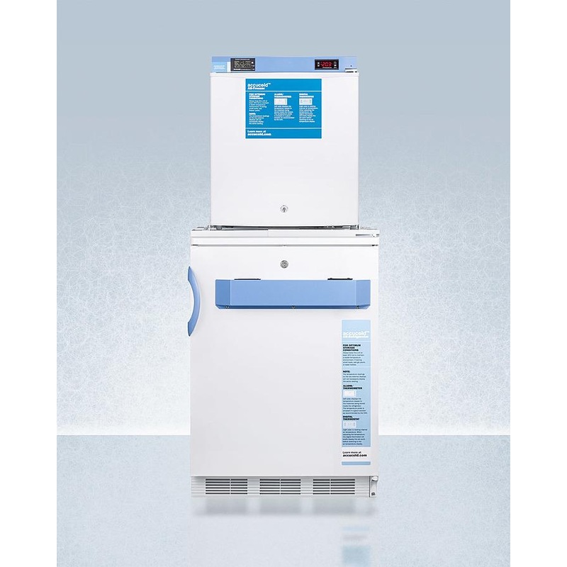 Summit FF7LWFS24LSTACKMED2 24″ Wide All-refrigerator/all-freezer Combination