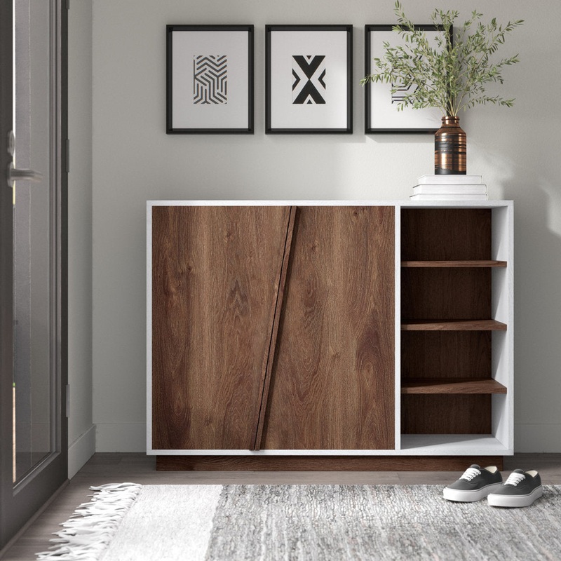 16 Pair Shoe Storage Cabinet Mercury Row