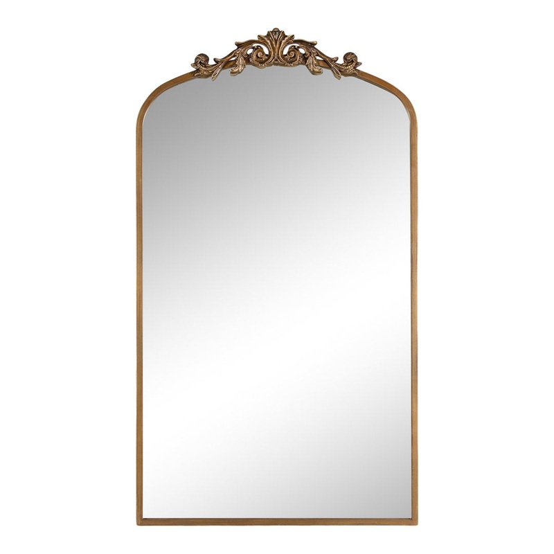 Anglo Arendahl Traditional Accent Mirror Fleur De Lis Living Size: 42″ x 23.5″ Finish: Gold