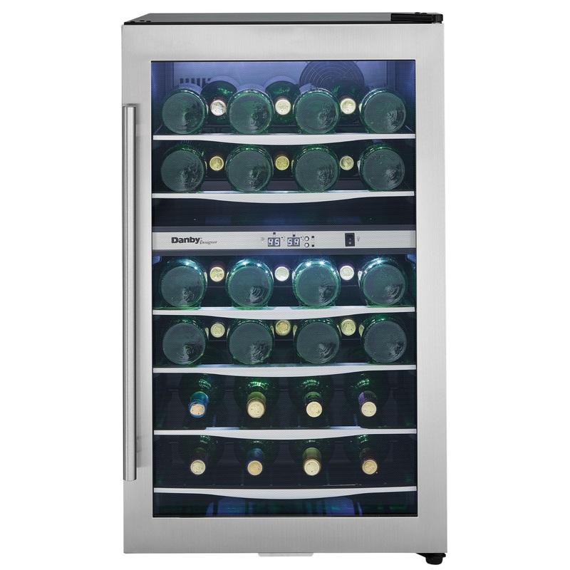 DWC040A3BSSDD Danby 38 Bottle Free-Standing Wine Cooler in Stainless Steel