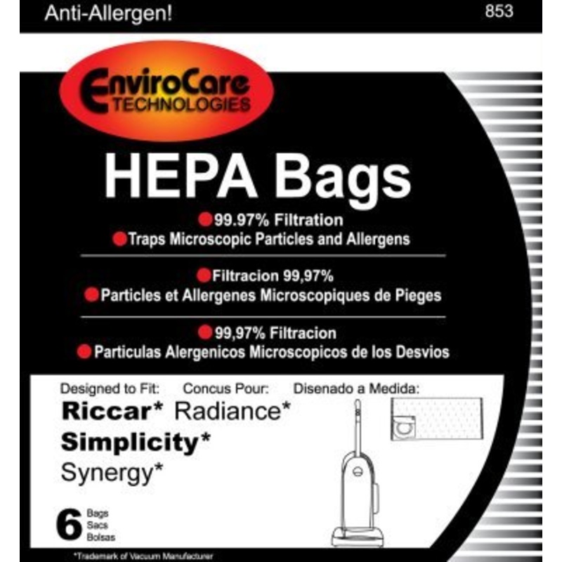 Simplicity Synergy X9 HEPA 6 Pack Generic