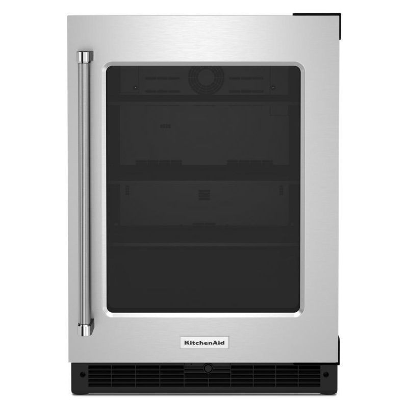 Kitchenaid KURR214KSB 24″ Undercounter Refrigerator with Glass Door