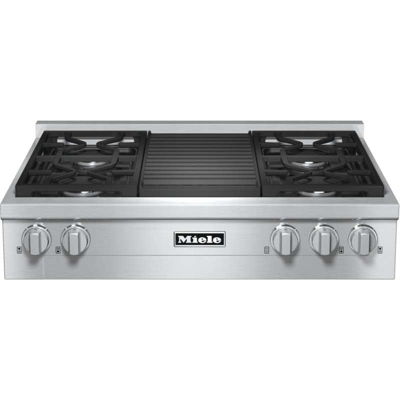 Miele KMR11351GCLEANSTEEL Kmr 1135-1 G – Rangetop With 4 Burners And Grill For Versatility And Performance
