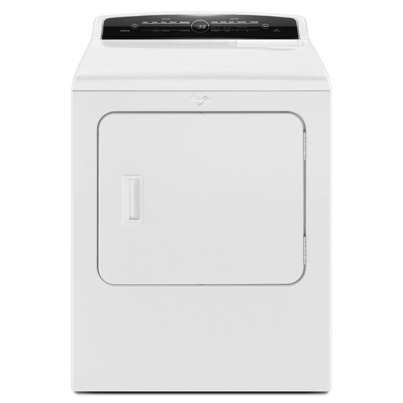 Whirlpool WGD7000DW 7.0 cu.ft Top Load HE Gas Dryer with Advanced Moisture Sensing, Intuitive Touch Controls White