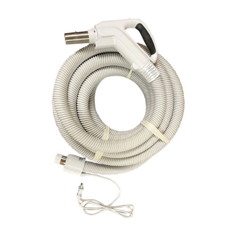 Central Vacuum 30 Ft ValueFlex Dual Voltage Hose – Corded – Open Box