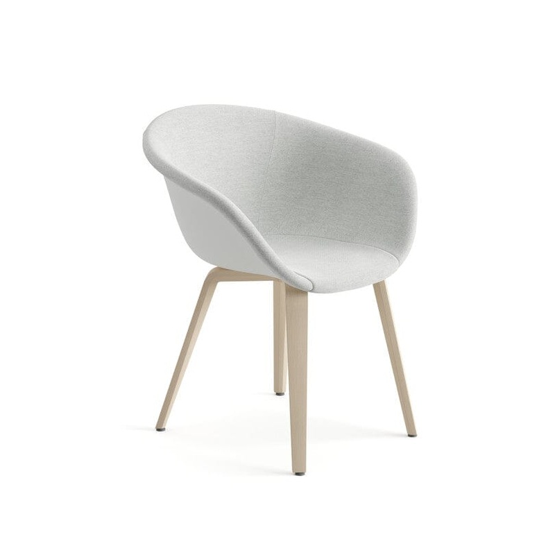 Duna 02 Wood Leg Chair With Front Upholstery