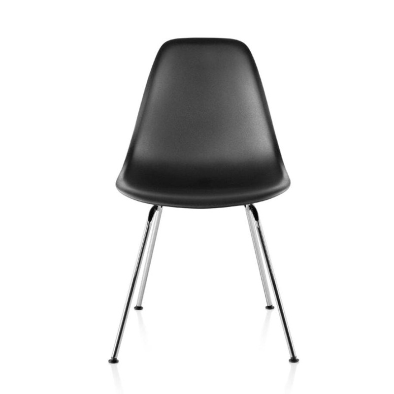 Eames Molded Plastic Side Chair with 4 Leg Base