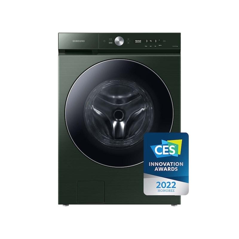 Samsung WF53BB8900AGUS Bespoke 5.3 cu. ft. Ultra Capacity Front Load Washer with AI OptiWash and Auto Dispense in Forest Green