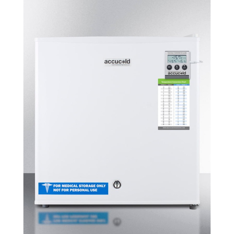 Summit FS24L7MED Compact Commercially Listed All-Freezer Capable Of -20 C Degree Operation, With Lock, Alarm With Temperature Display, And Hospital Grade Cord