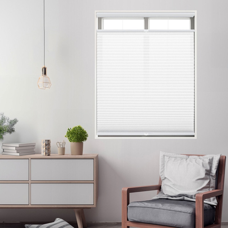 1 inch Cordless Semi-Sheer Light Filtering Top Down Bottom Up Cellular Shade Symple Stuff Blind Size: 60″W x 64″L Finish: White