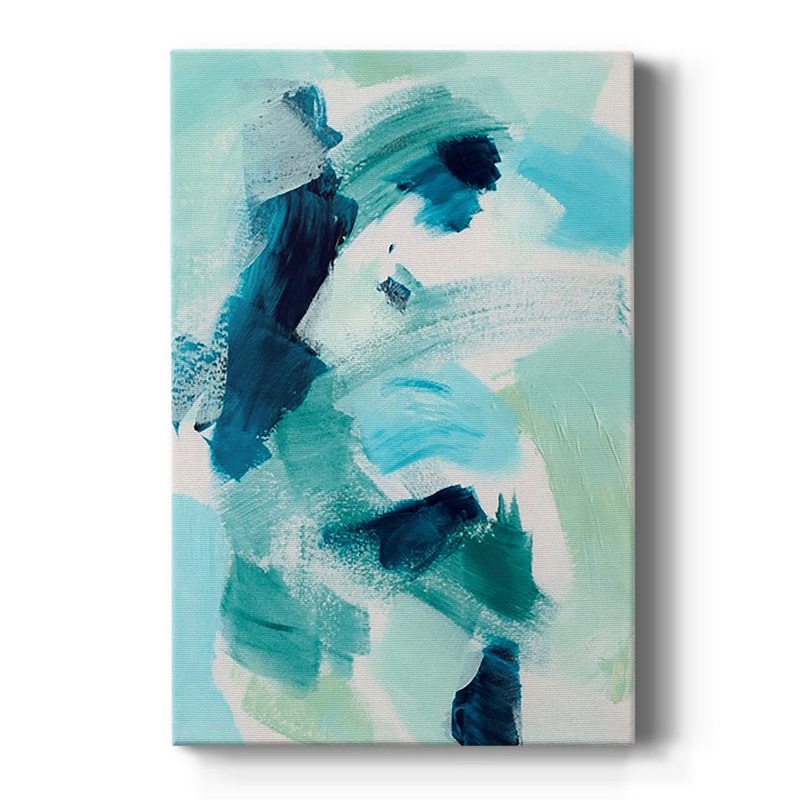 Teal Composition I – Wrapped Canvas Print Wade Logan Size: 18″ H x 12″ W x 1.5″ D