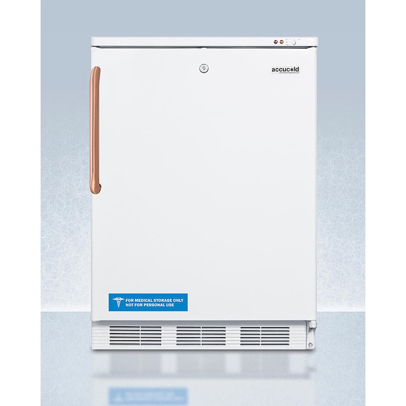 Summit VT65MLTBC 24 In. Wide Counter Height All-Freezer Capable Of -25 C Operation With Pure Copper Handle And Front-Mounted Lock