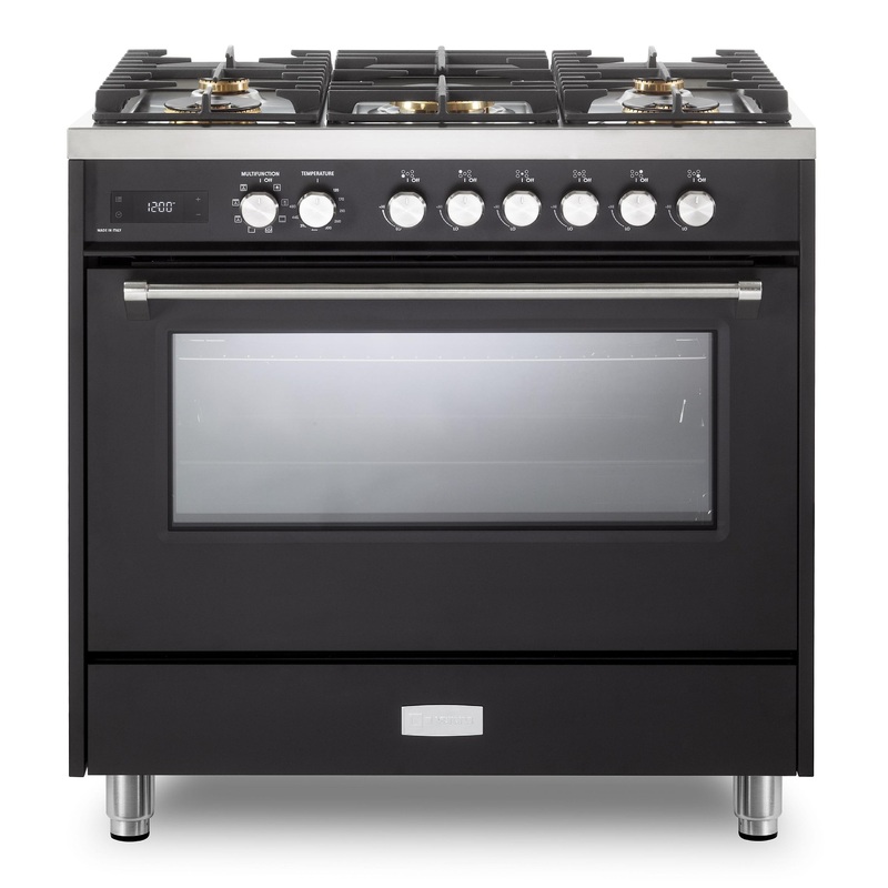 Verona VUFSGE365E Verona Ultima 36″ Dual Fuel Range – Matte Black
