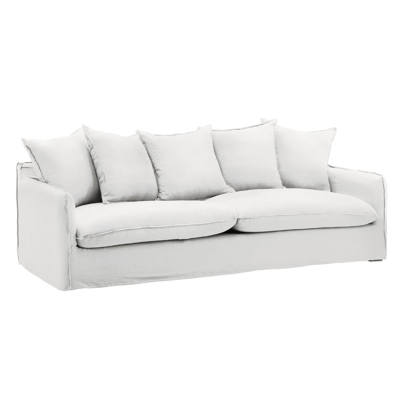 Breezy Cloud Lounge Chair Cover – White