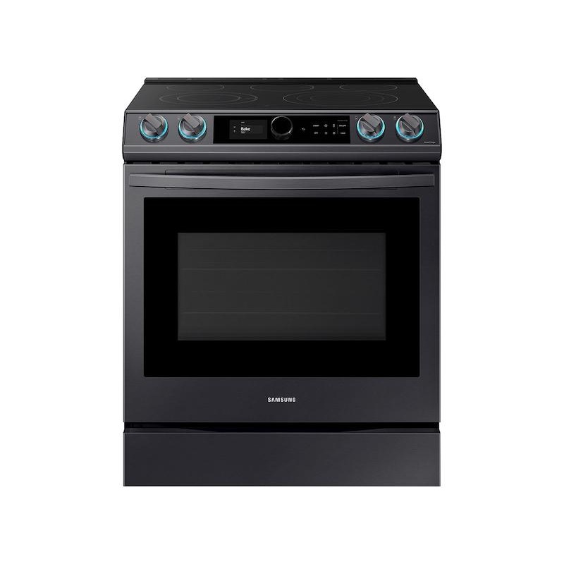 Samsung NE63T8711SG 6.3 cu ft. Smart Slide-in Electric Range with Smart Dial & Air Fry in Black Stainless Steel