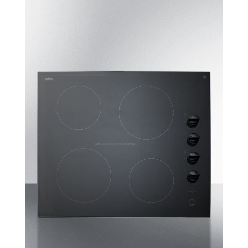 Summit CR4B242BL 24″ Wide 230V 4-Burner Radiant Cooktop