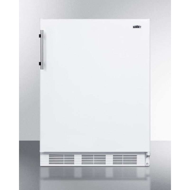 Summit FF61 Freestanding Residential Counter Height All-Refrigerator In White With Automatic Defrost And Deluxe Interior