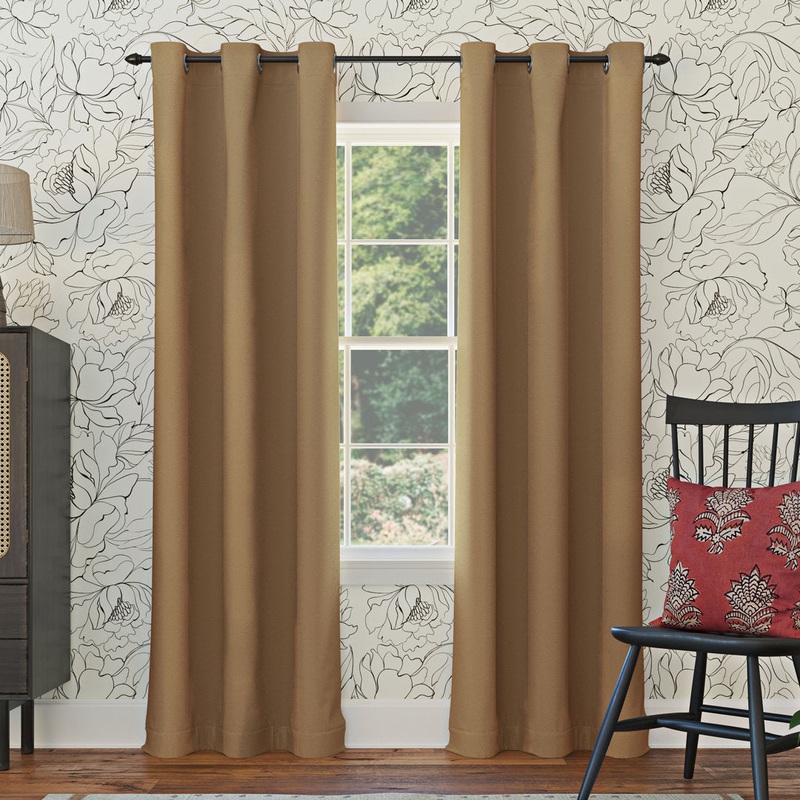Wayfair Basics Blackout Grommet Curtain Panel Wayfair Basics Curtain Color: Taupe Size per Panel: 40″ W x 95″ L
