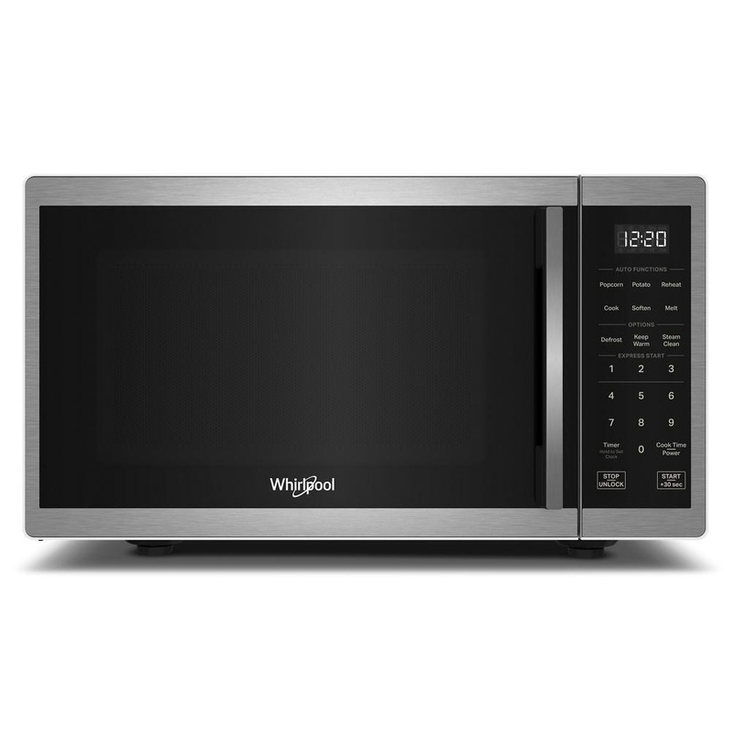 Whirlpool WMCS3019RS 0.9 Cu. Ft. Stainless Steel Countertop Microwave With Steam Clean – 900 Watt