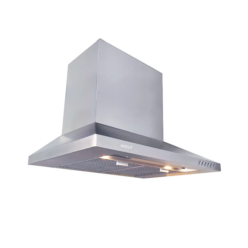 Wolf IH4227 42″ Stainless Steel Island Chimney Range Hood, No Blower