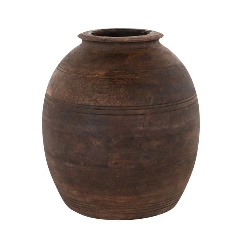 Aged Wood Vase
