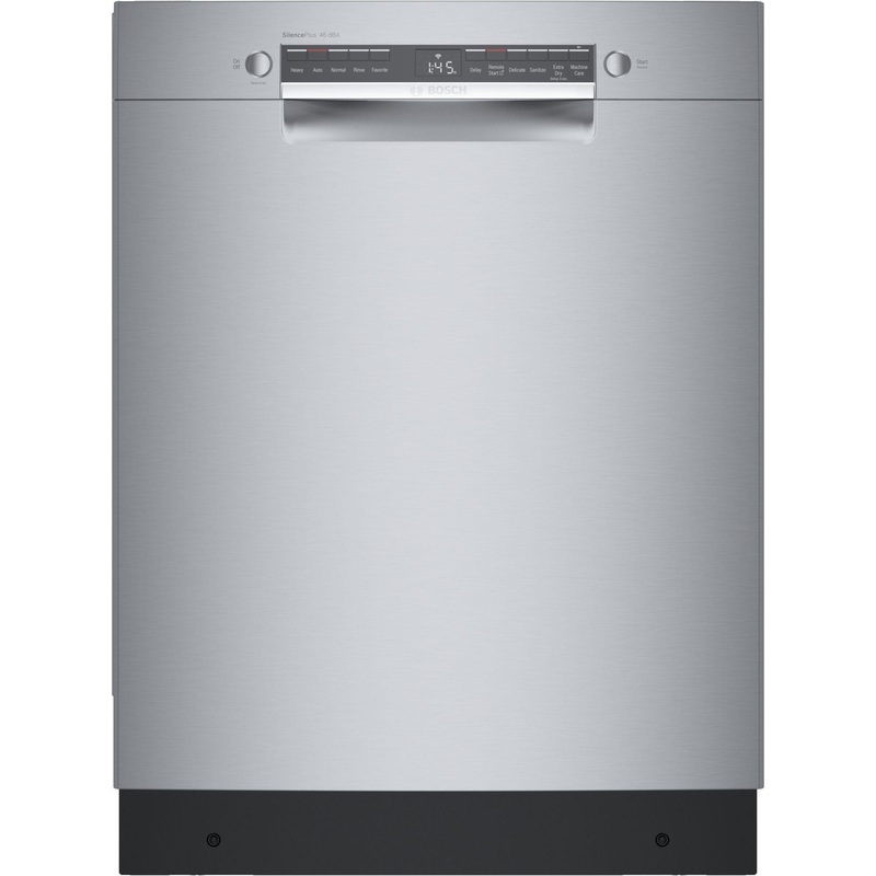 Bosch SGE53C55UC 300 Series, built-under dishwasher, 24”, Brushed steel anti-fingerprint