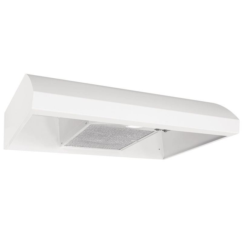 Broan BXT130WW Broan 30-Inch 4-Way Convertible Under-Cabinet Range Hood, 270 Max Cfm, White