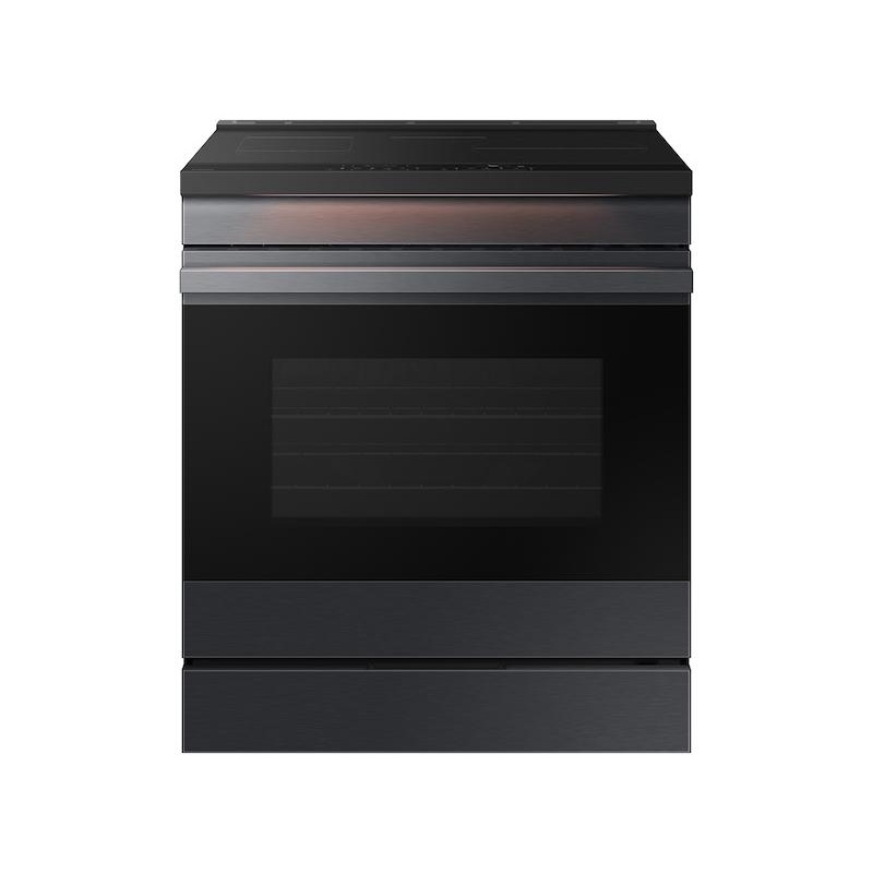 Samsung NSI6DG9500MT Bespoke 6.3 cu. ft. Smart Slide-In Induction Range with Ambient Edge Lighting & Air Sous Vide in Matte Black Steel