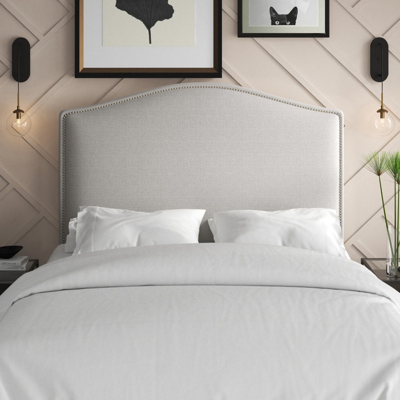 Snowhill Upholstered Panel Headboard Mercury Row Size: King Upholstery: White