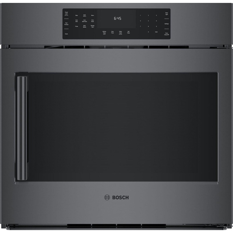 Bosch HBL8444RUC 800 Series Single Wall Oven 30″ Right SideOpening Door, Black Stainless Steel