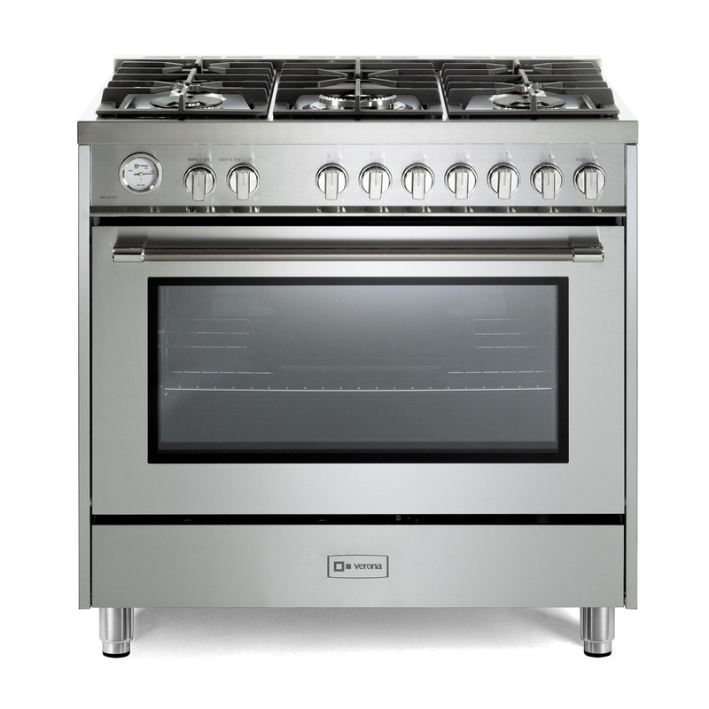 VPRFSGG365SS Verona Prima 36″ Gas Range – Stainless Steel