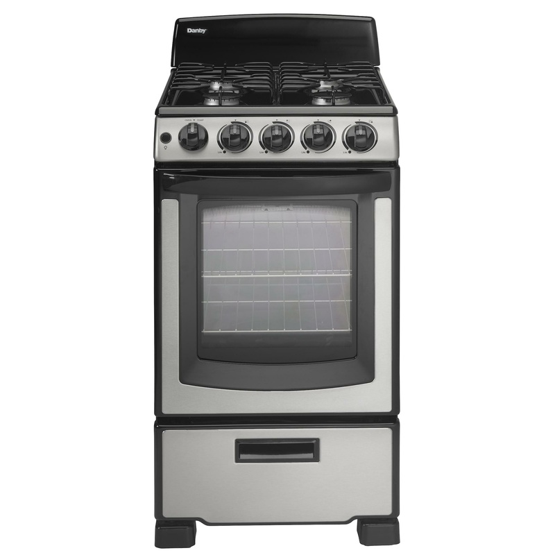 Danby DR203BSSGLP Danby 20″ Wide Gas Range In Stainless Steel