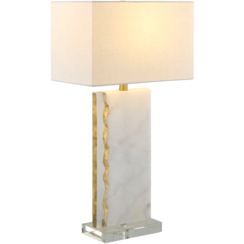 Majestic Marble and Crystal Lamp