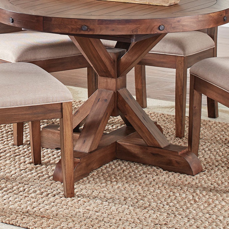 Trevion Solid Mahogany Dining Table Mistana