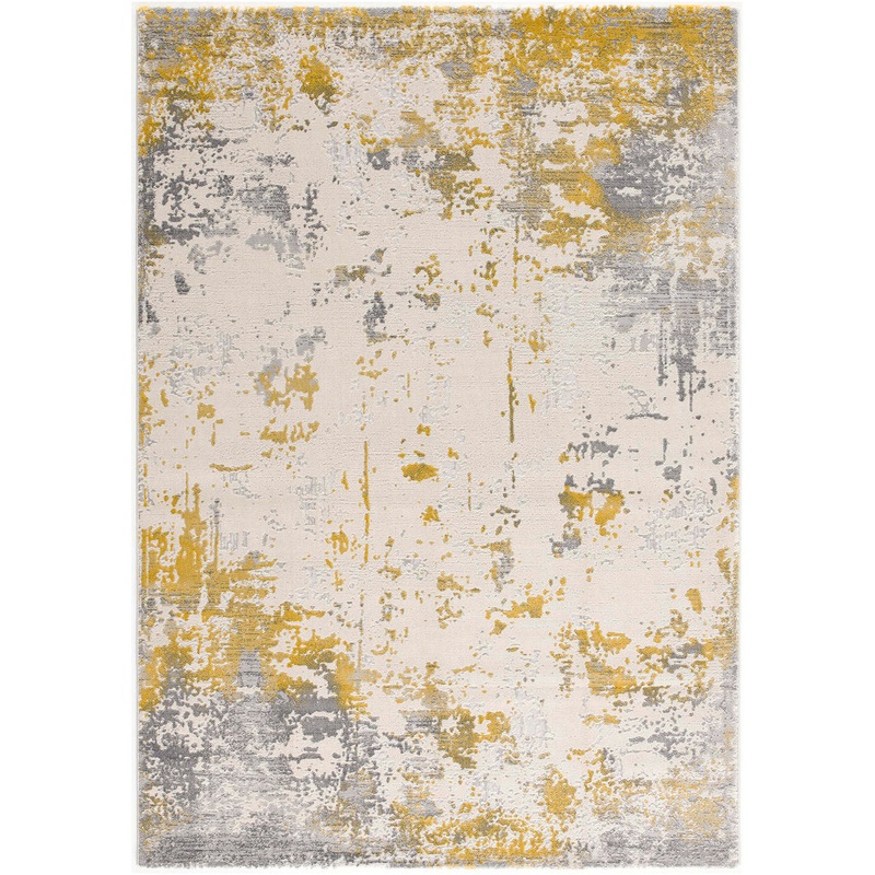 Tylor Abstract Gold Area Rug Williston Forge Rug Size: Runner 2′ x 6′