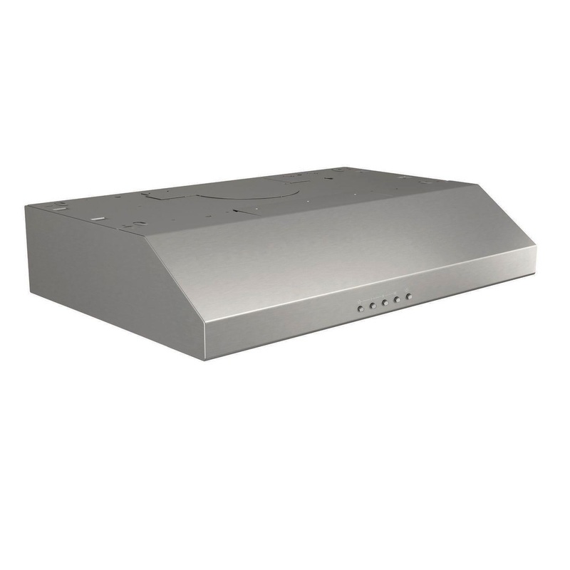 BCSQ130SS Broan Glacier 30-Inch Convertible Under-Cabinet Range Hood, 375 Max Blower CFM, Stainless Steel