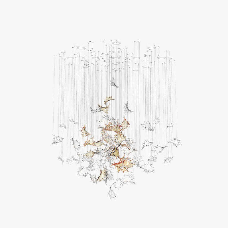 Dancing Leaves Round Chandelier