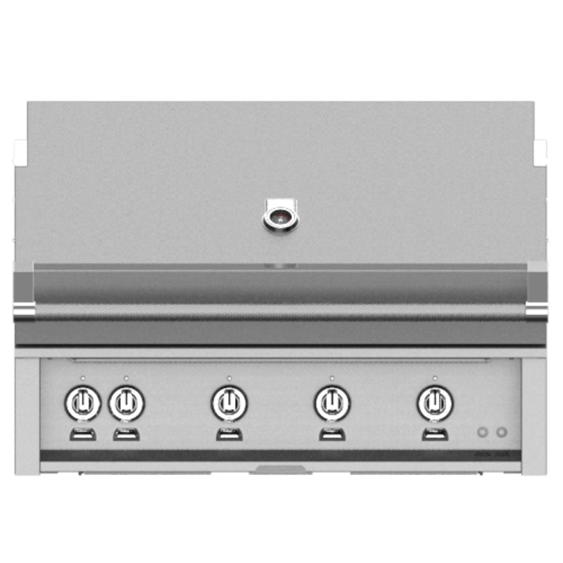 Hestan GSBR42NGDG Hestan 42″ Natural Gas Built In Grill Gsbr42 – Dark Grey (Custom Color: Pacific Fog)