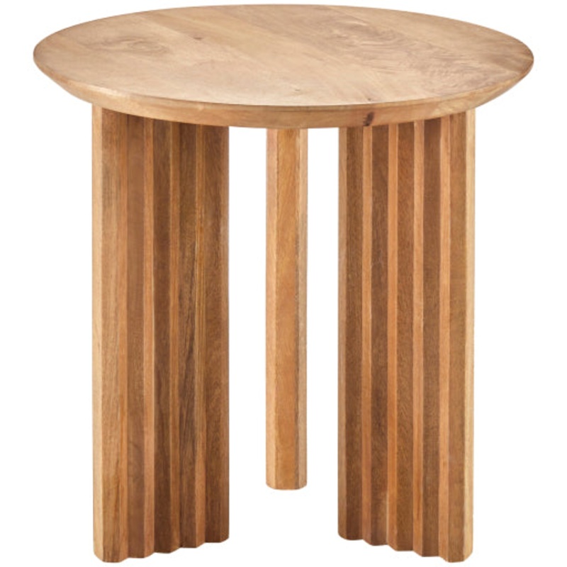 Minimalist Glam 18-inch Round End Table